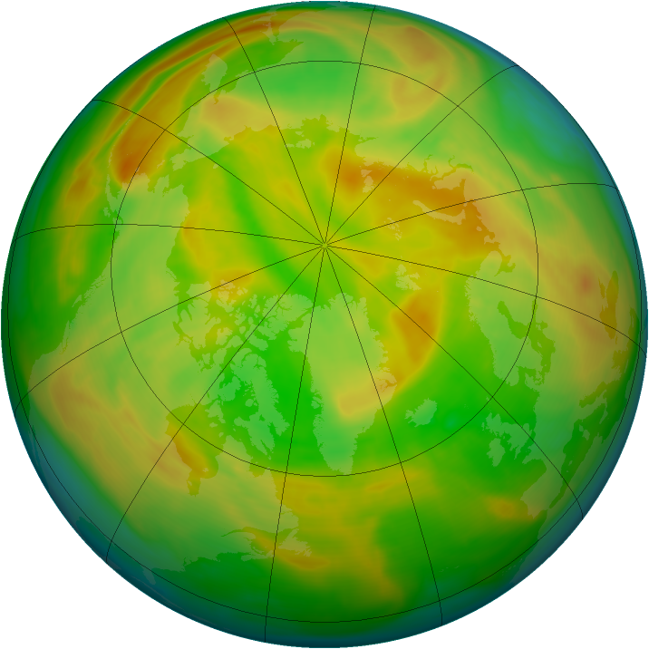 Arctic ozone map for 09 May 2008